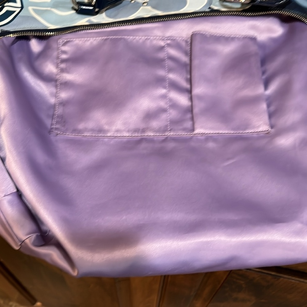 COACH POPPY EUC BLUE  APPLIQUE GLAM SET TOTE - Picture 12 of 13